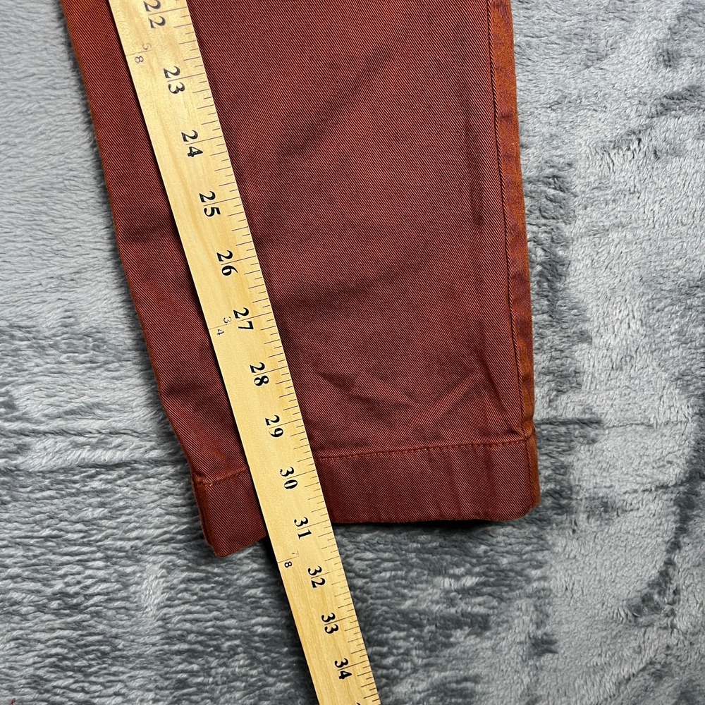 J Crew Mercantile Flex Pants Men 32x34 Terracotta Skinny Leg Slim Fit Flat Front - Picture 5 of 6